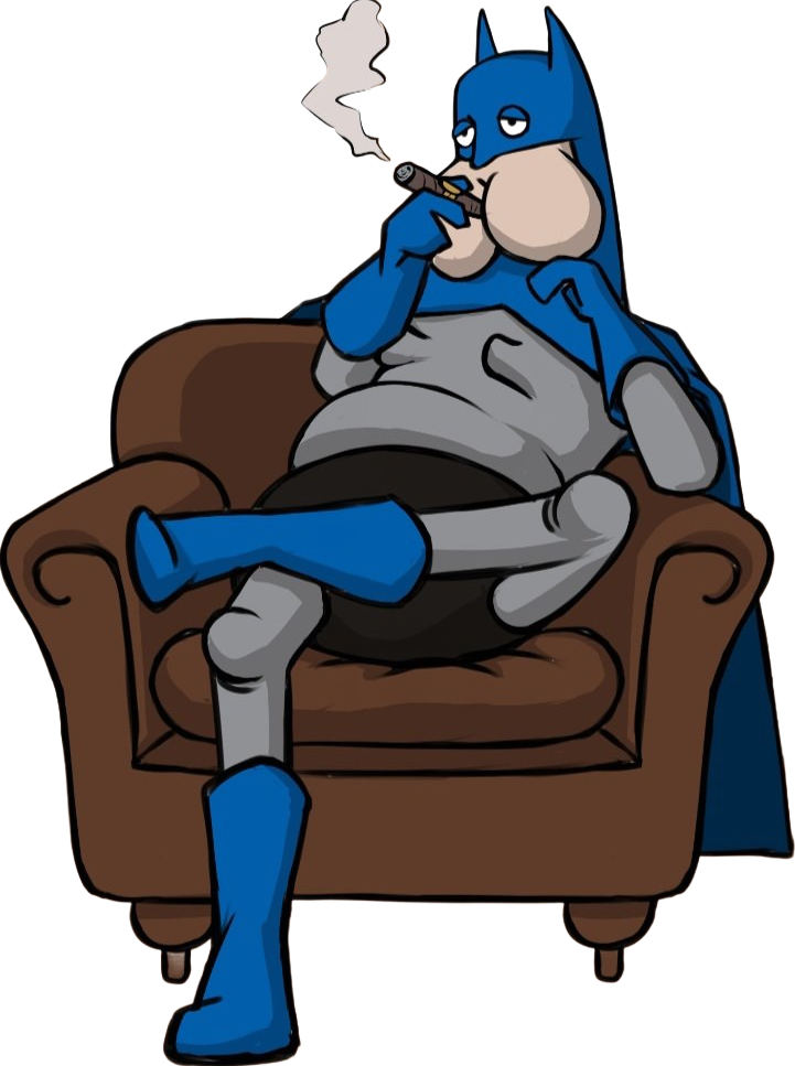 Buttman on sofa